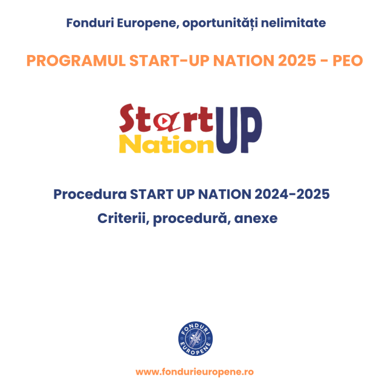 Procedura de implementare START UP NATION 2024-2025 Procedura Start Up Nation 2025
